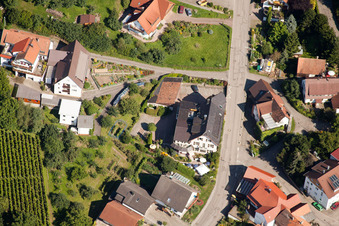 Vue aérienne de Vigne à le quartier Riegel in Bühl dans le département Bade-Wurtemberg, Allemagne