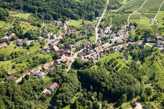 Vue aérienne de Kappelwindeck à le quartier Waldmatt in Bühl dans le département Bade-Wurtemberg, Allemagne