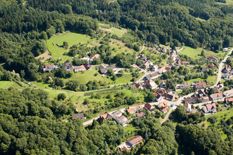 Vue aérienne de Kappelwindeck à le quartier Waldmatt in Bühl dans le département Bade-Wurtemberg, Allemagne