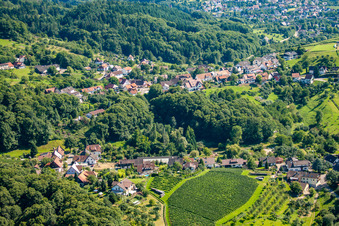 Vue aérienne de Waldmattstr à le quartier Waldmatt in Bühl dans le département Bade-Wurtemberg, Allemagne