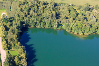 Photographie aérienne de Lac Max Jordan à le quartier Urloffen in Appenweier dans le département Bade-Wurtemberg, Allemagne