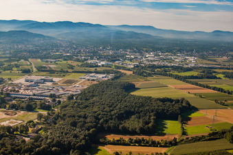Vue aérienne de Duravit Logistique à le quartier Großweier in Achern dans le département Bade-Wurtemberg, Allemagne