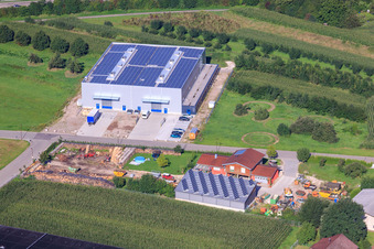 Photographie aérienne de EKO dans la zone commerciale de Seebhühnstr à Ottersweier dans le département Bade-Wurtemberg, Allemagne