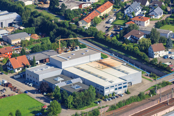 Vue aérienne de Elasto metall GmbH à le quartier Hatzenweier in Ottersweier dans le département Bade-Wurtemberg, Allemagne