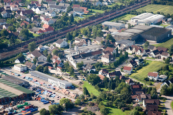 Photographie aérienne de Locaux de l'usine Muffenrohr GmbH à le quartier Hatzenweier in Ottersweier dans le département Bade-Wurtemberg, Allemagne