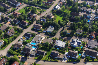 Fasanenstr à le quartier Vimbuch in Bühl dans le département Bade-Wurtemberg, Allemagne vue d'en haut