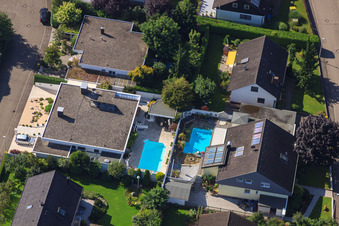 Vue d'oiseau de Fasanenstr à le quartier Vimbuch in Bühl dans le département Bade-Wurtemberg, Allemagne