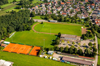 Vue aérienne de Club de football 1919 Rauental à le quartier Rauental in Rastatt dans le département Bade-Wurtemberg, Allemagne