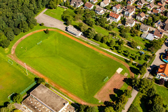 Vue oblique de Club de football 1919 Rauental à le quartier Rauental in Rastatt dans le département Bade-Wurtemberg, Allemagne