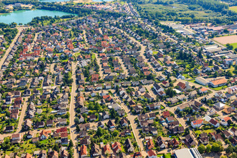 Vue aérienne de Friedensstr à Muggensturm dans le département Bade-Wurtemberg, Allemagne