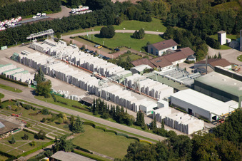 Vue aérienne de Locaux de l'usine Heidelberger Kalksandstein GmbH - Usine Durmersheim à Durmersheim dans le département Bade-Wurtemberg, Allemagne