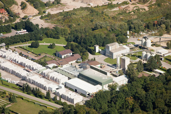 Photographie aérienne de Locaux de l'usine Heidelberger Kalksandstein GmbH - Usine Durmersheim à Durmersheim dans le département Bade-Wurtemberg, Allemagne