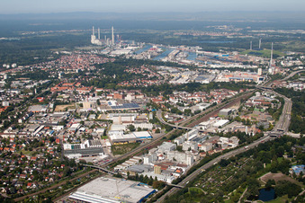 Vue aérienne de Quartier Grünwinkel in Karlsruhe dans le département Bade-Wurtemberg, Allemagne