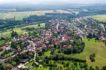Vue aérienne de De l'ouest à le quartier Lohrbach in Mosbach dans le département Bade-Wurtemberg, Allemagne