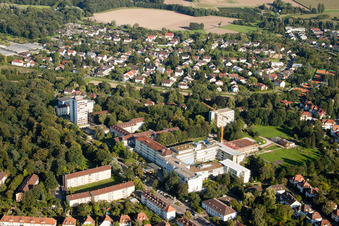 Vue aérienne de Rüppur, Hôpital des Diaconesses à le quartier Rüppurr in Karlsruhe dans le département Bade-Wurtemberg, Allemagne