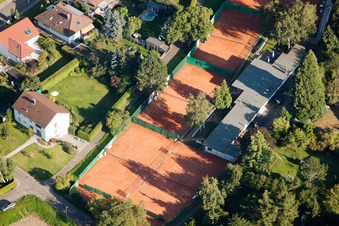 Vue aérienne de TC Rüppurr 1929 eV à le quartier Rüppurr in Karlsruhe dans le département Bade-Wurtemberg, Allemagne