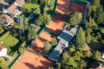 Vue aérienne de TC Rüppurr 1929 eV à le quartier Rüppurr in Karlsruhe dans le département Bade-Wurtemberg, Allemagne