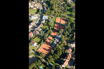 Vue oblique de TC Rüppurr 1929 eV à le quartier Rüppurr in Karlsruhe dans le département Bade-Wurtemberg, Allemagne