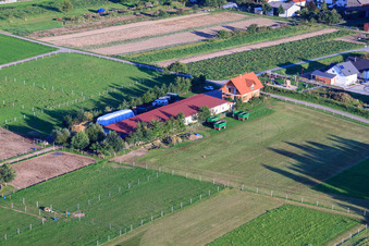 Vue aérienne de Écurie Schmitt à Hatzenbühl dans le département Rhénanie-Palatinat, Allemagne