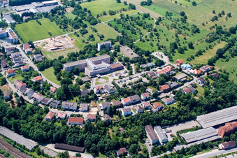 Vue aérienne de Terrain de l'hôpital Bretten à Bretten dans le département Bade-Wurtemberg, Allemagne