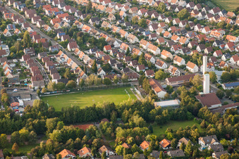 Vue aérienne de Quartier ouest de la zone urbaine à Landau in der Pfalz dans le département Rhénanie-Palatinat, Allemagne