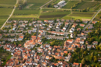 Vue aérienne de District de cépages à le quartier Godramstein in Landau in der Pfalz dans le département Rhénanie-Palatinat, Allemagne