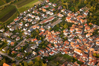 Vue aérienne de District de cépages à le quartier Godramstein in Landau in der Pfalz dans le département Rhénanie-Palatinat, Allemagne