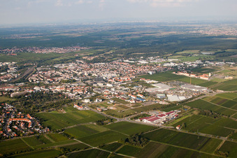 Vue aérienne de Du sud à Neustadt an der Weinstraße dans le département Rhénanie-Palatinat, Allemagne