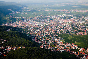 Vue oblique de Du sud à Neustadt an der Weinstraße dans le département Rhénanie-Palatinat, Allemagne