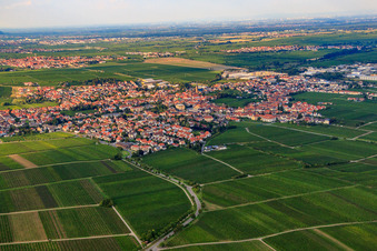 Photographie aérienne de Vue de la ville depuis le sud-ouest à Edenkoben dans le département Rhénanie-Palatinat, Allemagne