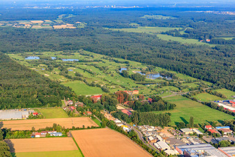 Vue aérienne de Terrain de golf Landgut Dreihof à le quartier Dreihof in Essingen dans le département Rhénanie-Palatinat, Allemagne