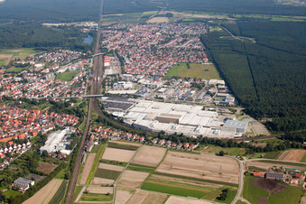 Vue oblique de Quartier Graben in Graben-Neudorf dans le département Bade-Wurtemberg, Allemagne