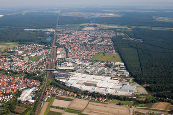 Quartier Graben in Graben-Neudorf dans le département Bade-Wurtemberg, Allemagne d'en haut