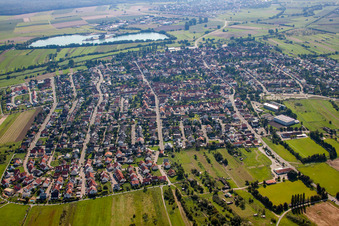 Vue oblique de Quartier Spöck in Stutensee dans le département Bade-Wurtemberg, Allemagne