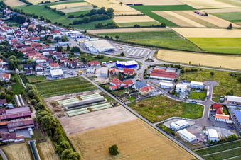 Vue oblique de Anneau Nord à Rülzheim dans le département Rhénanie-Palatinat, Allemagne