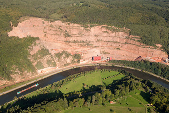 Vue aérienne de Travaux de pierre dure Düro à Taben-Rodt dans le département Rhénanie-Palatinat, Allemagne