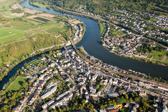 Photographie aérienne de Wasserbillig dans le département Grevenmacher, Luxembourg