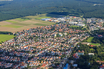 Vue aérienne de Postgrabenstr à Bellheim dans le département Rhénanie-Palatinat, Allemagne