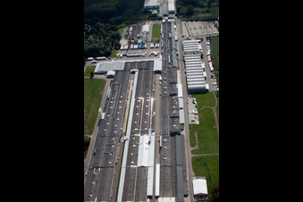 Vue aérienne de Nolte Furniture/Woodworks GmbH à Germersheim dans le département Rhénanie-Palatinat, Allemagne