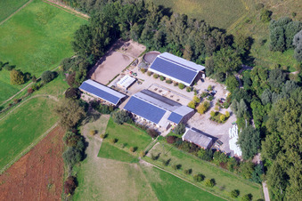 Vue oblique de Kennelhof à le quartier Sondernheim in Germersheim dans le département Rhénanie-Palatinat, Allemagne