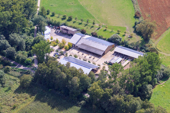 Kennelhof à le quartier Sondernheim in Germersheim dans le département Rhénanie-Palatinat, Allemagne hors des airs