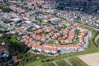 Vue aérienne de Quartier Helmut-Braun-Ring à Rülzheim dans le département Rhénanie-Palatinat, Allemagne