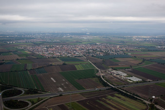 Photographie aérienne de Mutterstadt dans le département Rhénanie-Palatinat, Allemagne