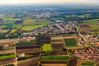 Photographie aérienne de Vue de la ville depuis le nord à Lambsheim dans le département Rhénanie-Palatinat, Allemagne