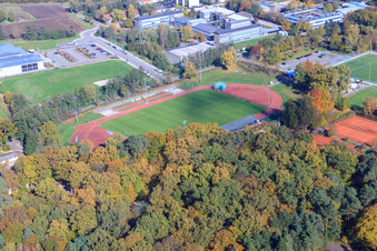 Vue aérienne de Stade Bienwald à Kandel dans le département Rhénanie-Palatinat, Allemagne