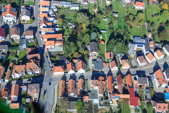 Saarstraße Villa Kunterbunt à Kandel dans le département Rhénanie-Palatinat, Allemagne depuis l'avion