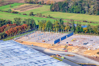 Photographie aérienne de Zone industrielle de Horst, 2e phase de construction Gazely Logistics STS Group à le quartier Minderslachen in Kandel dans le département Rhénanie-Palatinat, Allemagne