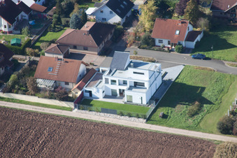 Quartier Billigheim in Billigheim-Ingenheim dans le département Rhénanie-Palatinat, Allemagne d'en haut