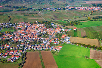 Photographie aérienne de Vue du village depuis le sud-est à le quartier Mörzheim in Landau in der Pfalz dans le département Rhénanie-Palatinat, Allemagne