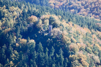 Vue aérienne de Tour de Rehberg à Waldrohrbach dans le département Rhénanie-Palatinat, Allemagne